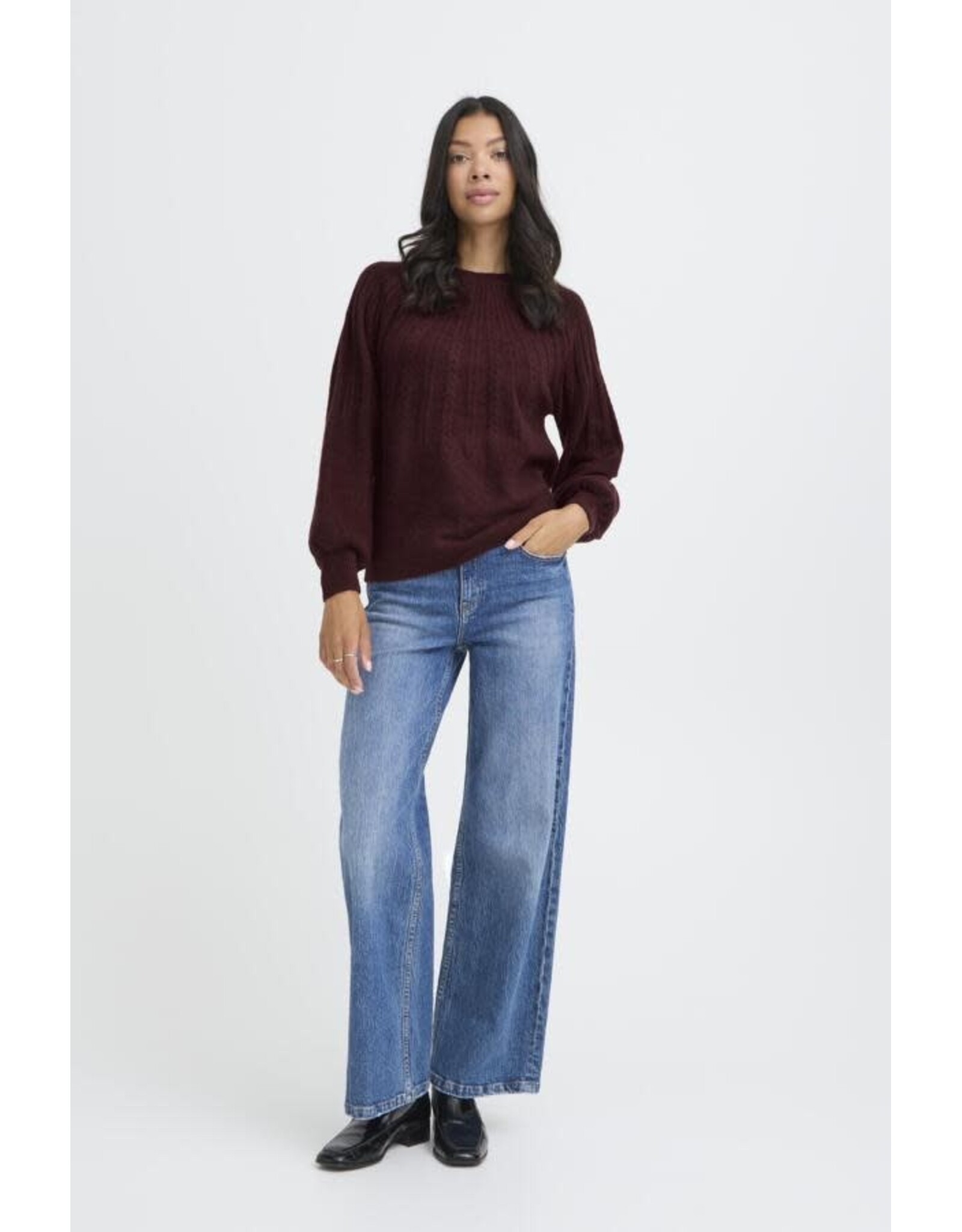 b.young b.young - Magge Cable Jumper (Port Royale Melange)