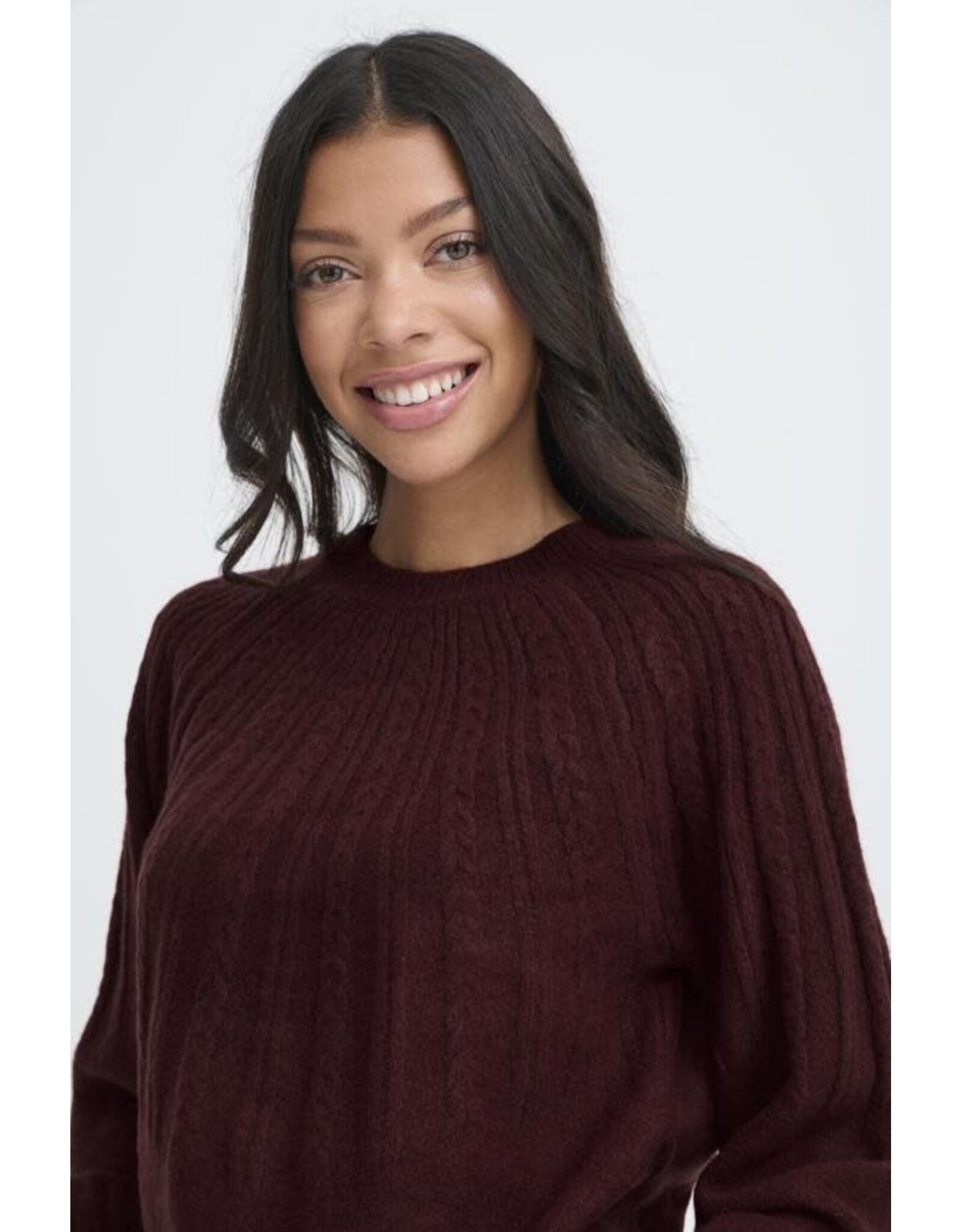 b.young b.young - Magge Cable Jumper (Port Royale Melange)