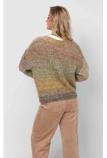 Sadie & Sage Sadie & Sage - Smiley Ombre Fuzzy Knit Cardigan (Olive Brown)