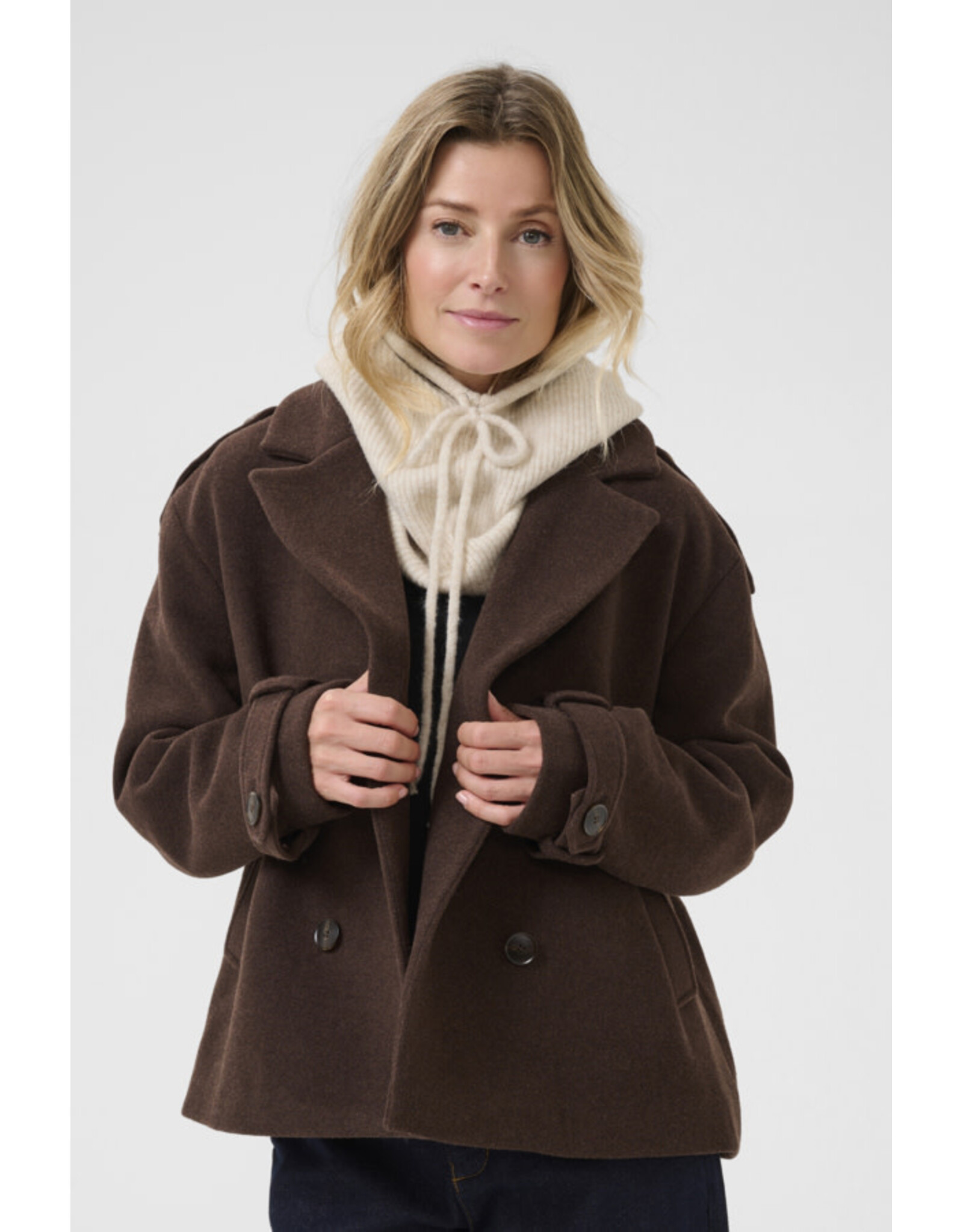 Cream Cream - Taya Big Knit Hood (Ancient Scroll)