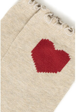 ICHI ICHI - Benno Heart Socks (Oatmeal)