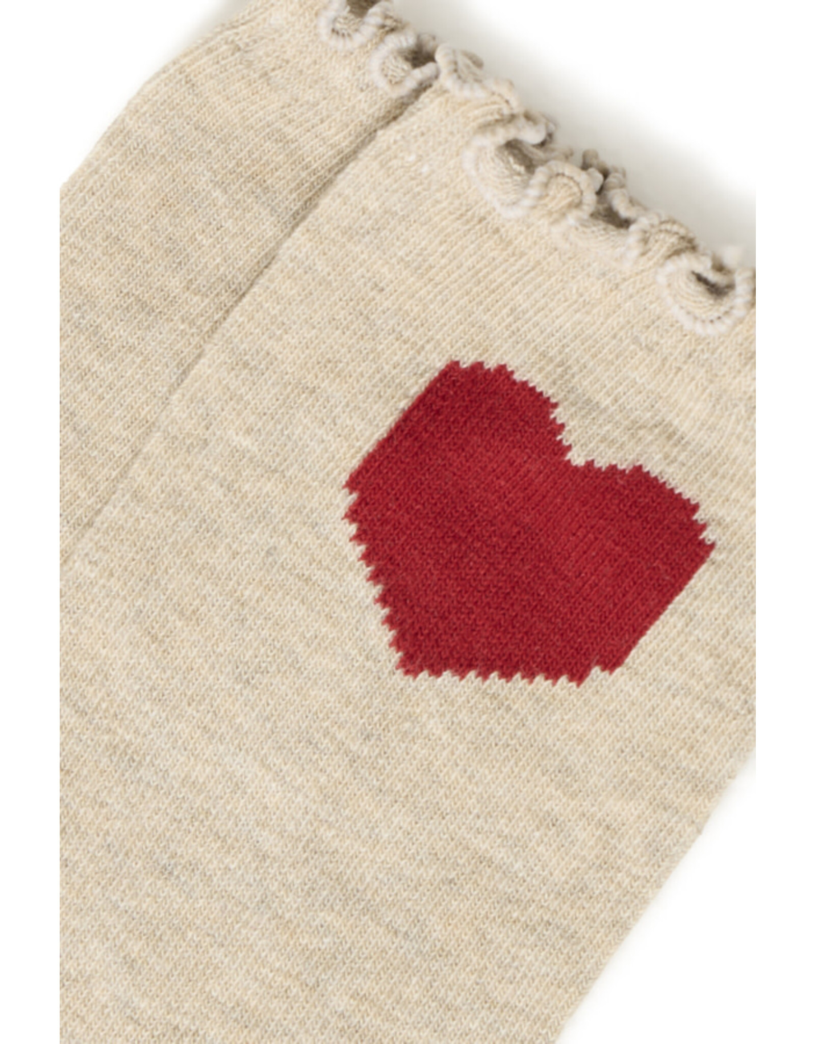 ICHI ICHI - Benno Heart Socks (Oatmeal)