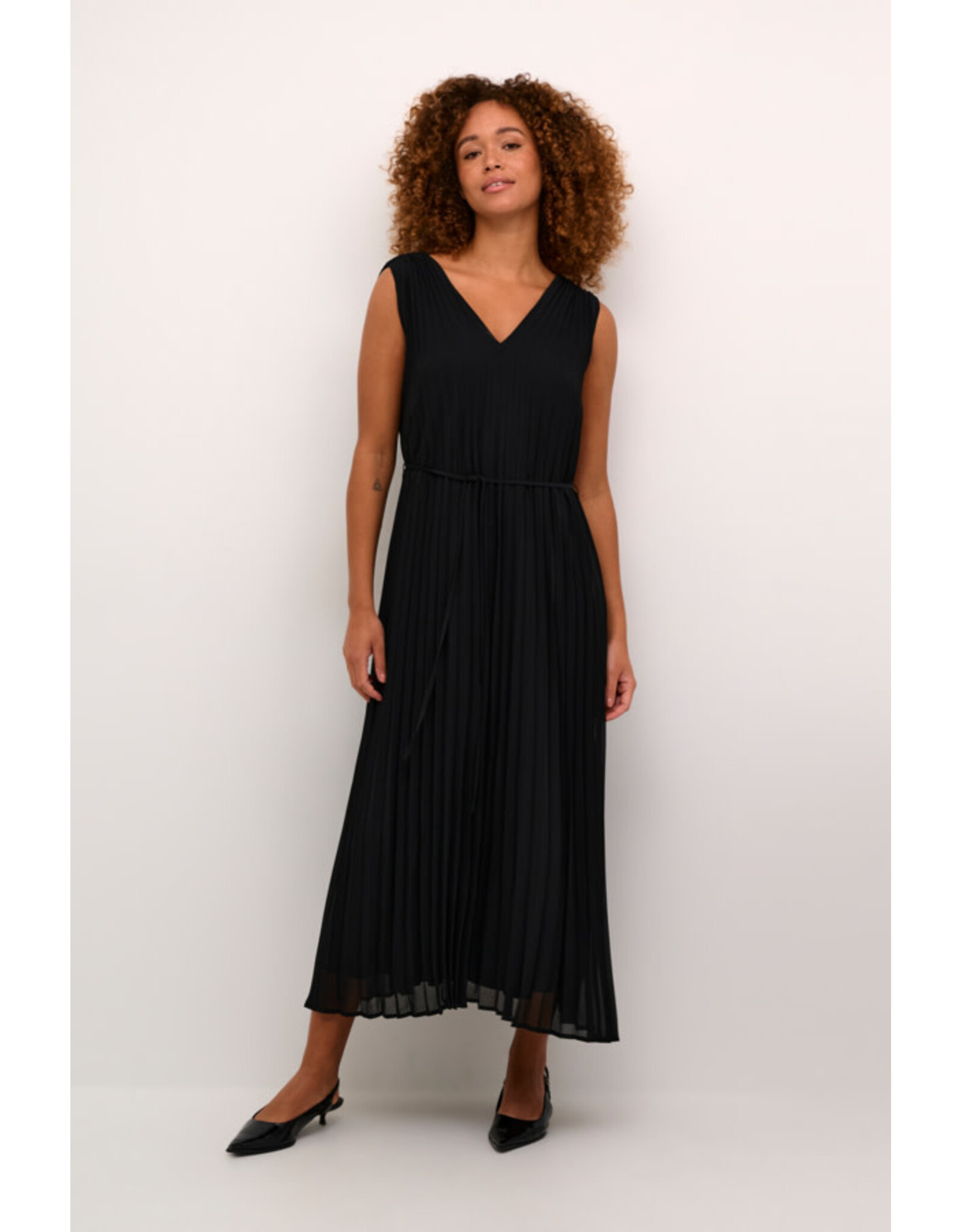 Kaffe Kaffe - Melle V Neck Dress (Black Deep)
