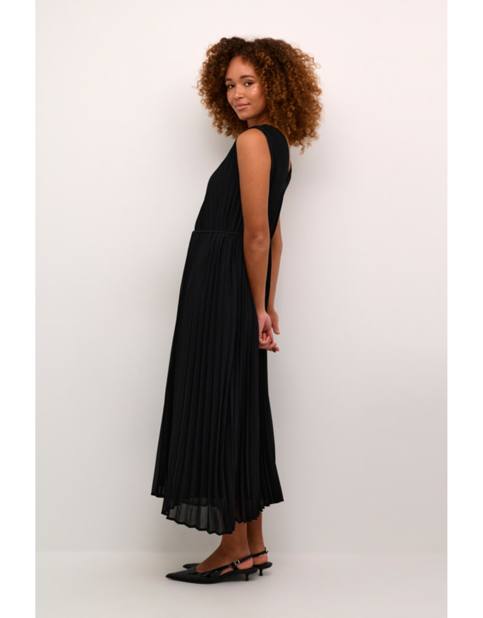 Kaffe Kaffe - Melle V Neck Dress (Black Deep)