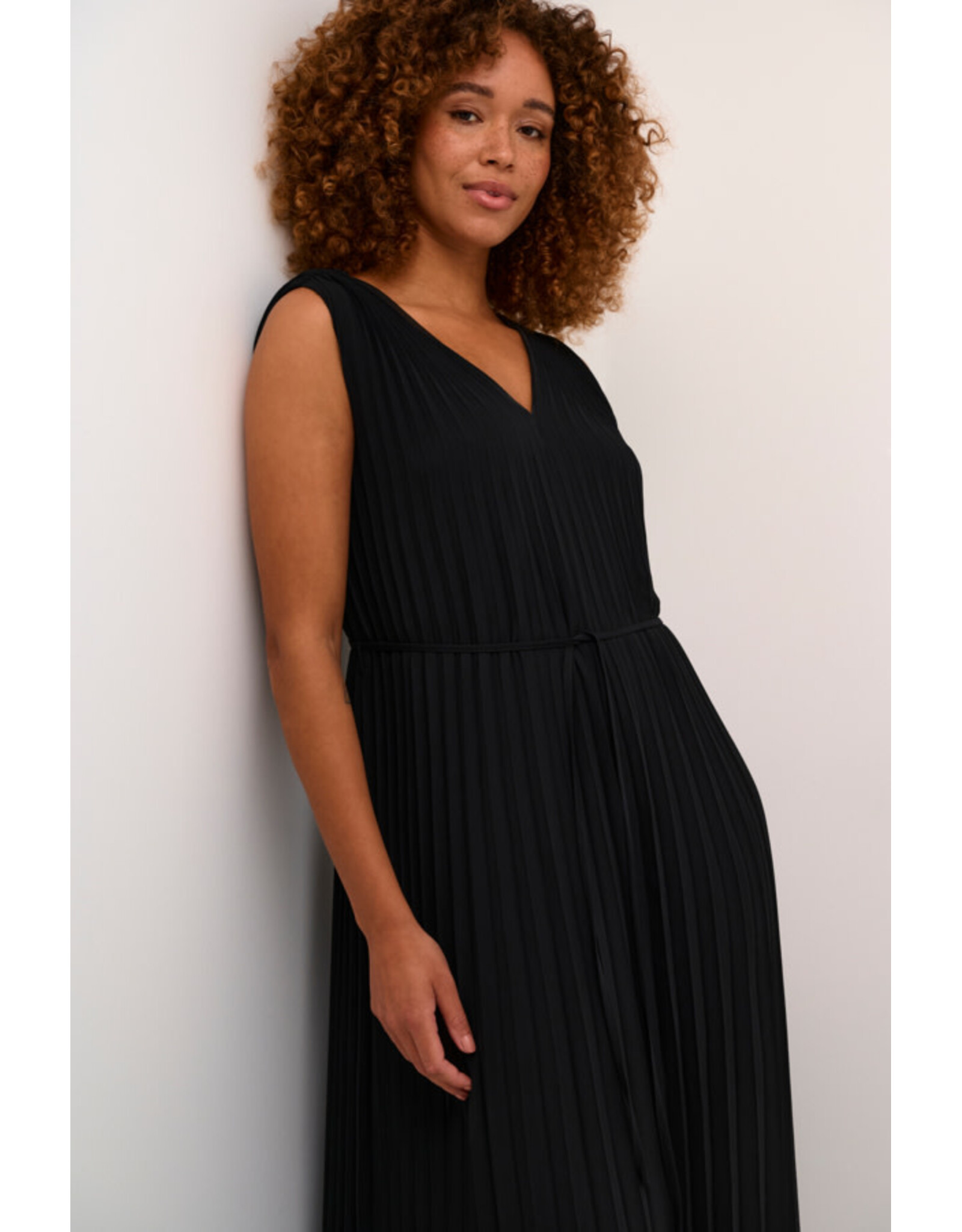 Kaffe Kaffe - Melle V Neck Dress (Black Deep)