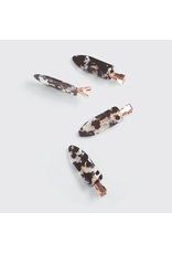 kitsch Kitsch - Eco-Friendly Creaseless Clips 4pc Set - Black Terrazzo