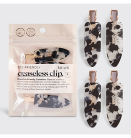 kitsch Kitsch - Eco-Friendly Creaseless Clips 4pc Set - Black Terrazzo