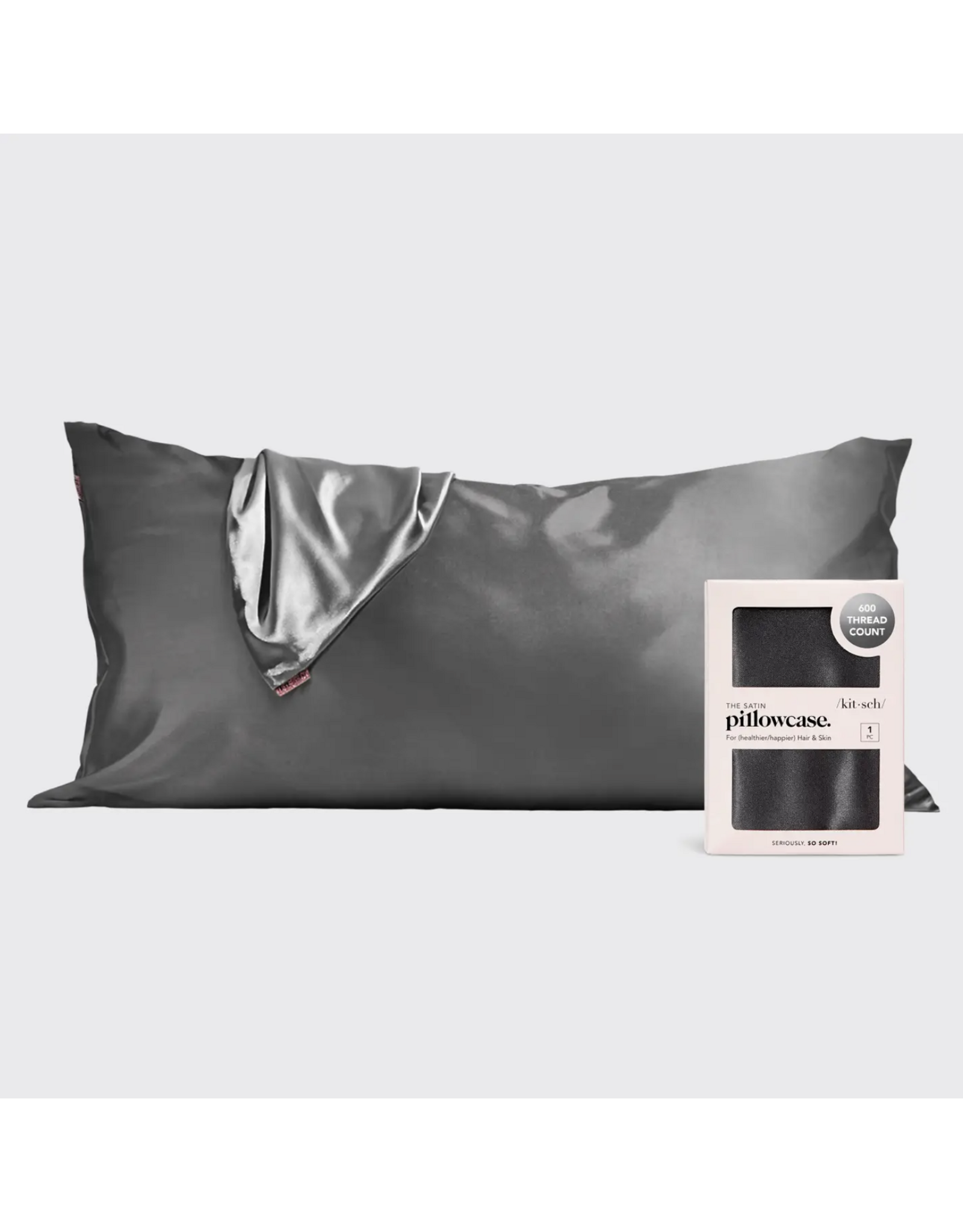 kitsch Kitsch - Satin Pillowcase (Charcoal)
