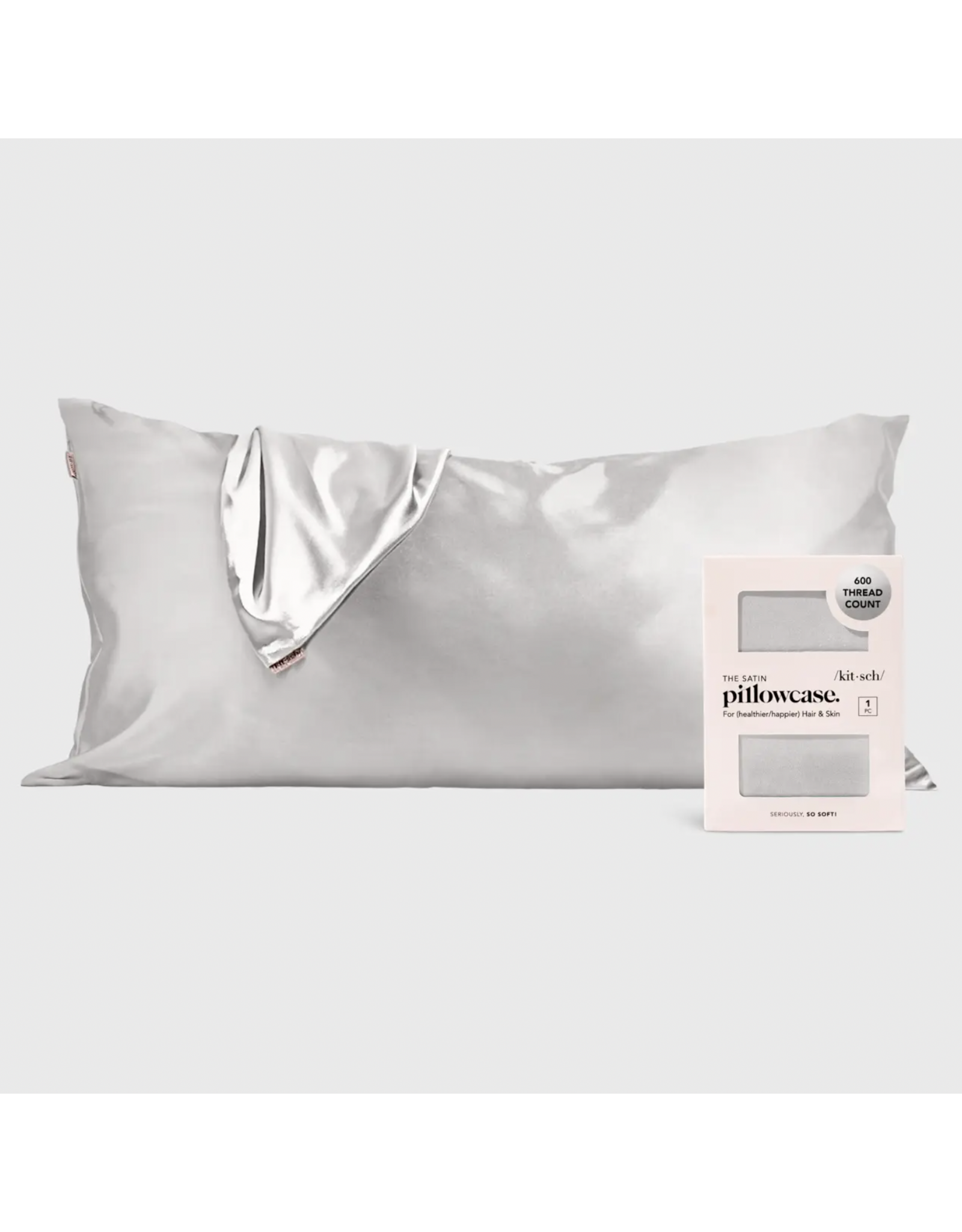 kitsch Kitsch - Satin Pillowcase (Silver)