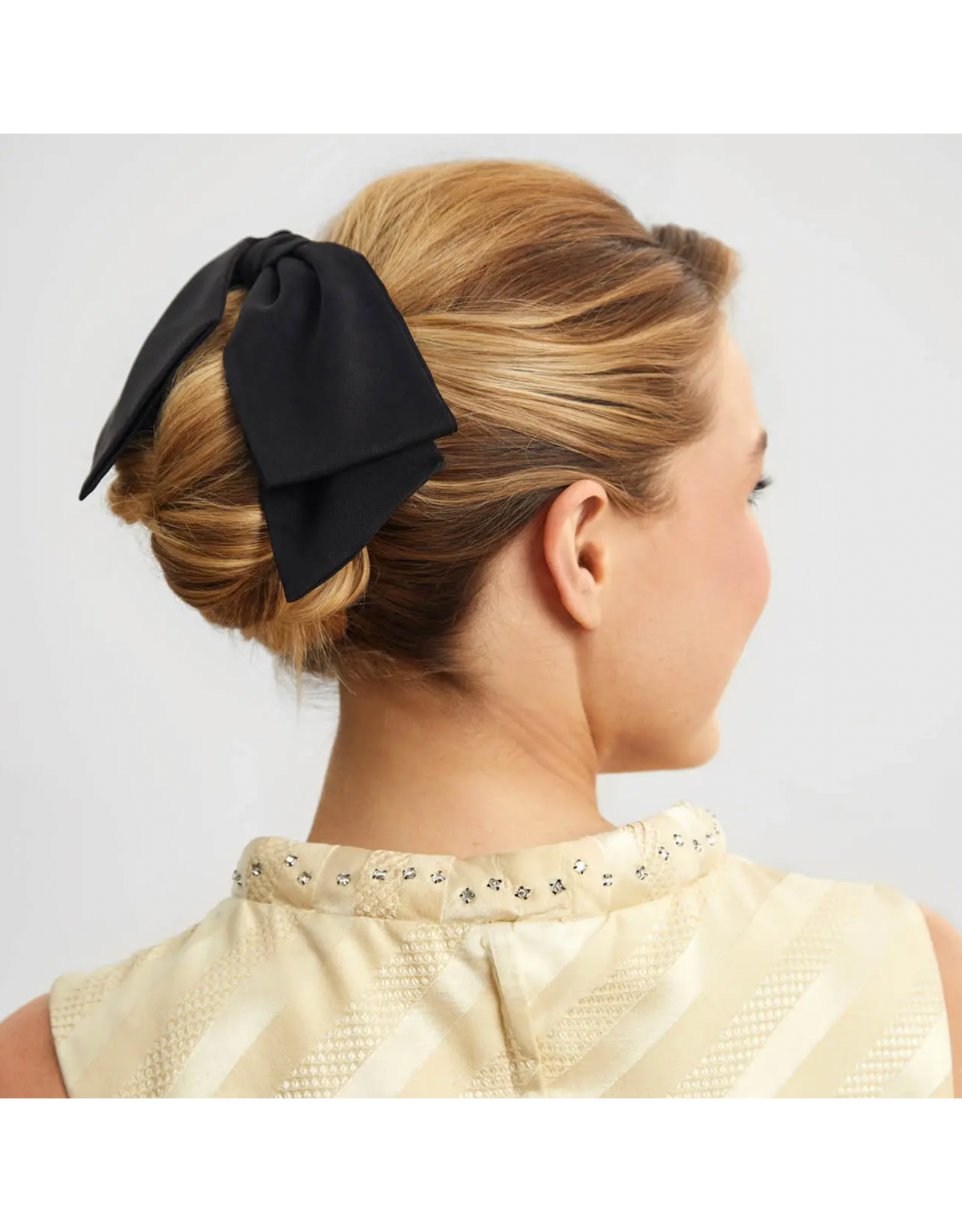 kitsch Kitsch - Recycled Fabric Bow Hair Clip 1pc- Black