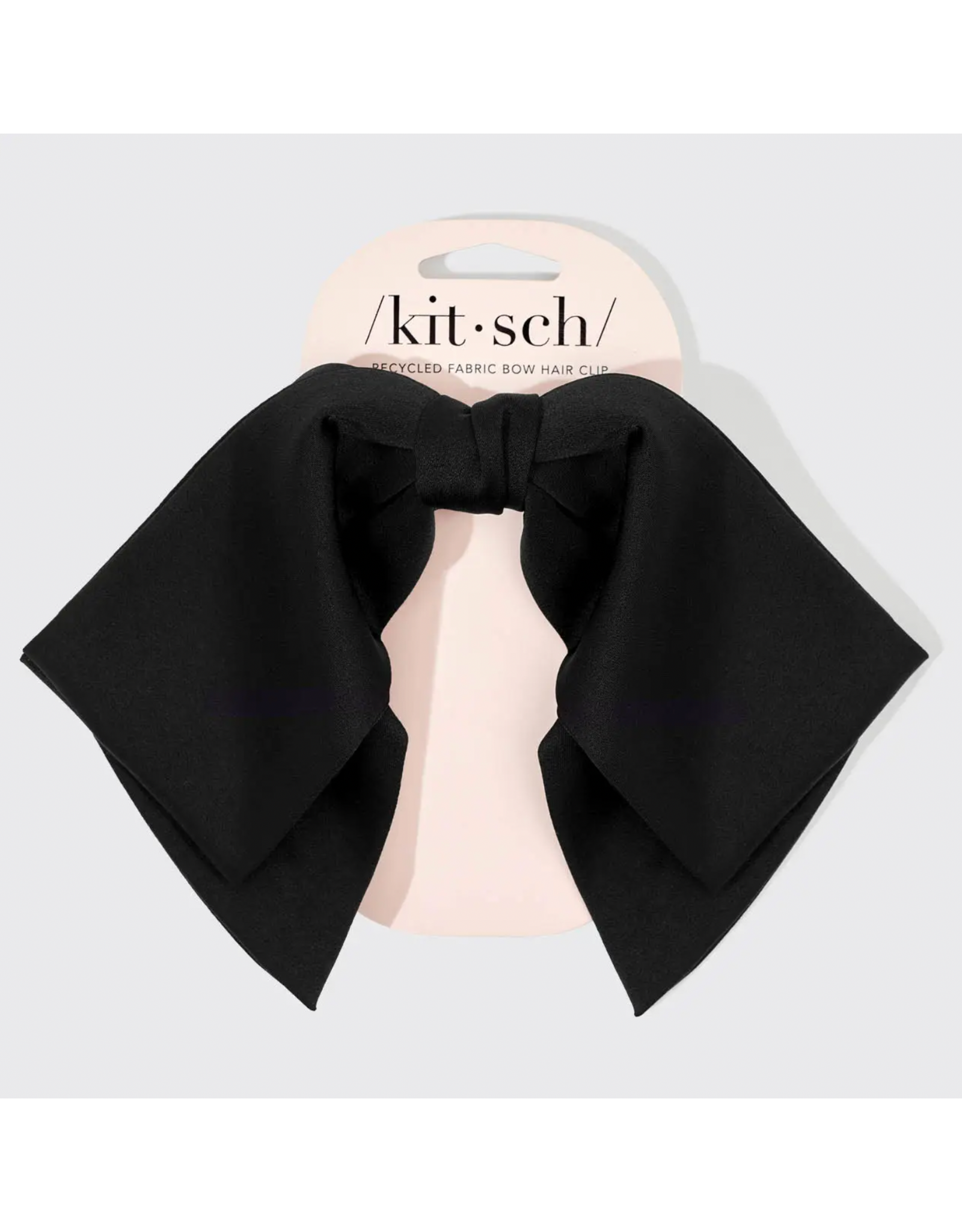 kitsch Kitsch - Recycled Fabric Bow Hair Clip 1pc- Black
