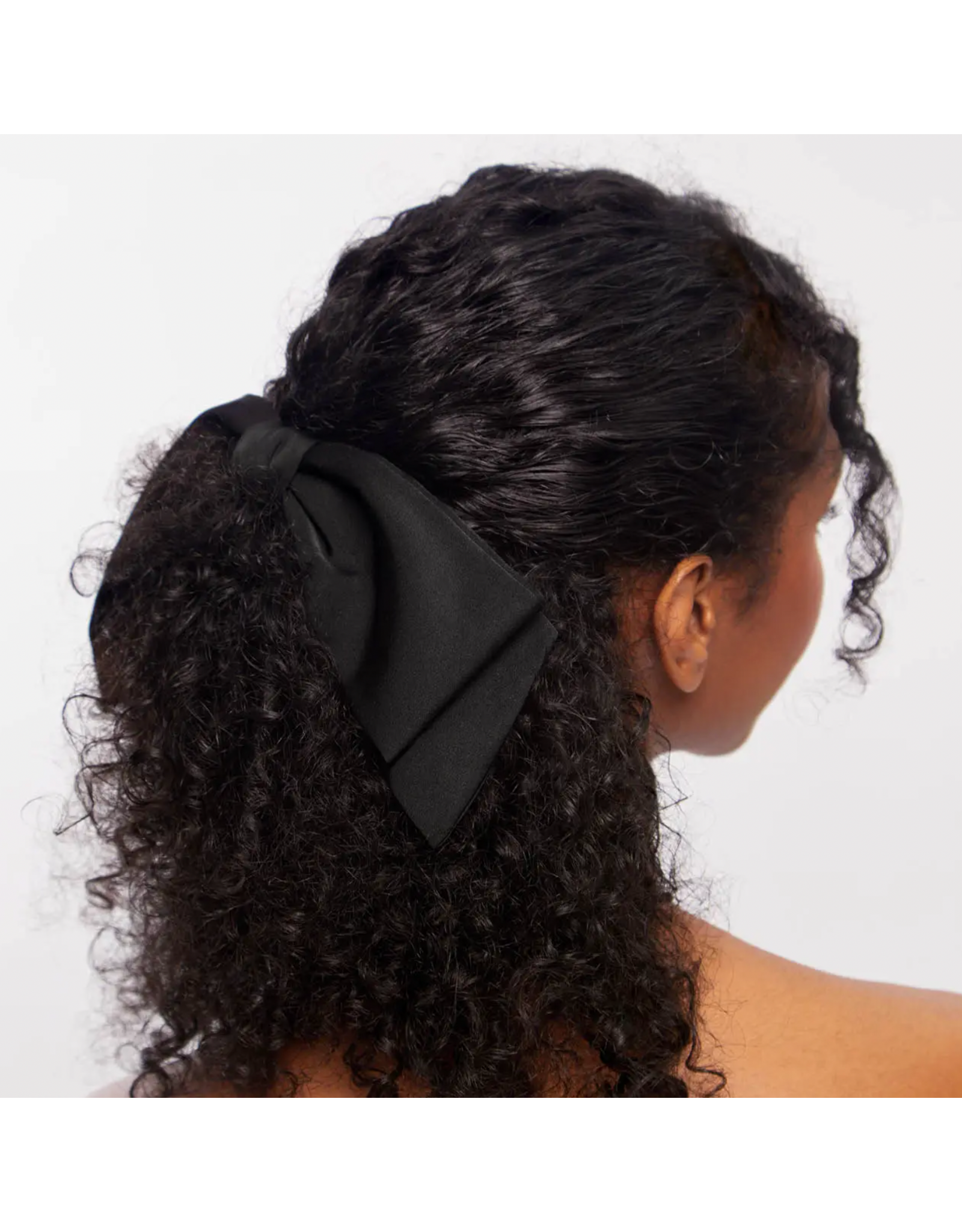 kitsch Kitsch - Recycled Fabric Bow Hair Clip 1pc- Black