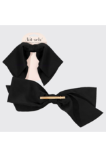 kitsch Kitsch - Recycled Fabric Bow Hair Clip 1pc- Black