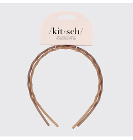 kitsch Kitsch - Recycled Plastic Zig Zag Headband 2pc - Neutral