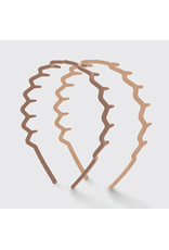 kitsch Kitsch - Recycled Plastic Zig Zag Headband 2pc - Neutral
