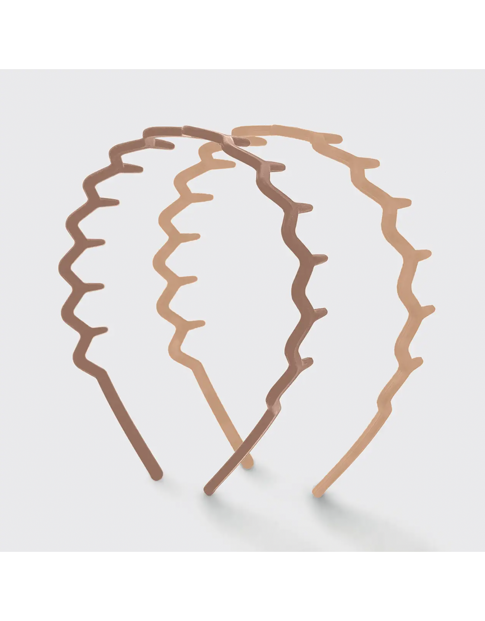 kitsch Kitsch - Recycled Plastic Zig Zag Headband 2pc - Neutral