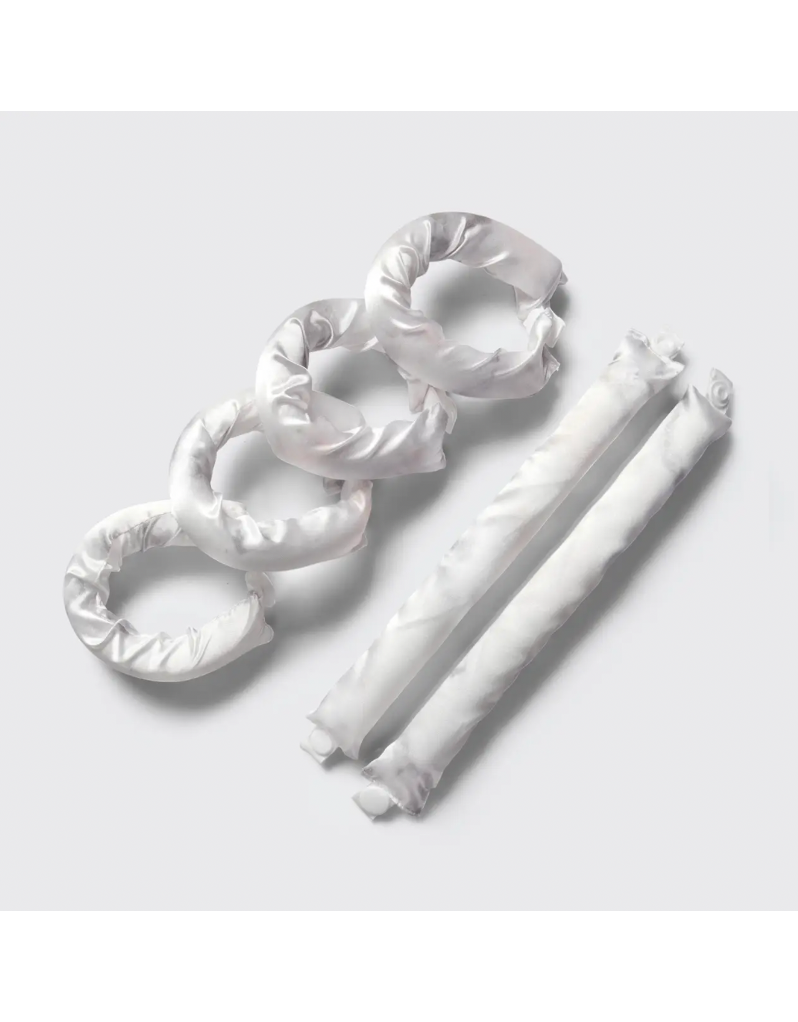 kitsch Kitsch - Satin Heatless Pillow Rollers 6pc (Soft Marble)