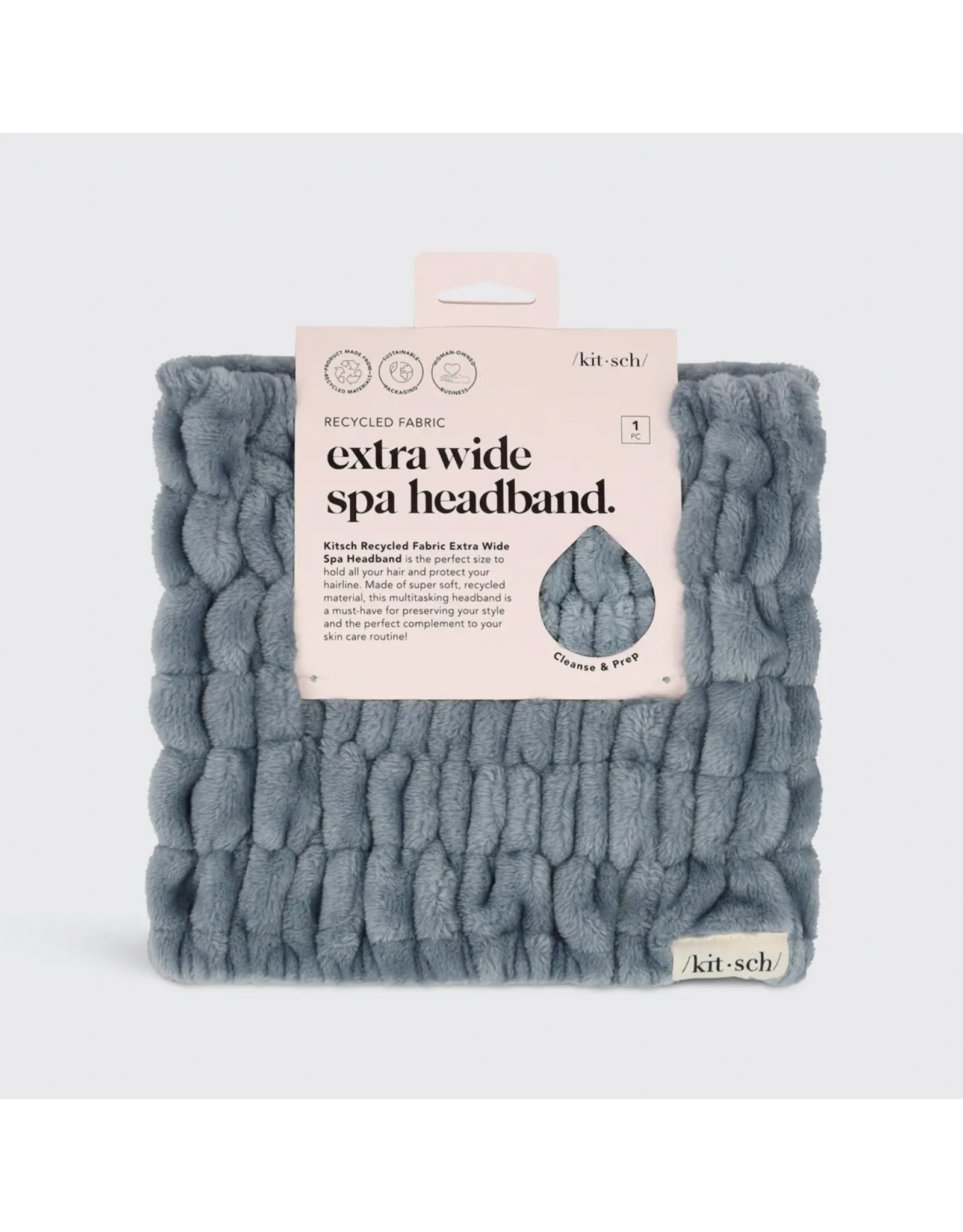 kitsch Kitsch - Extra Wide Spa Headband (Misty Blue)