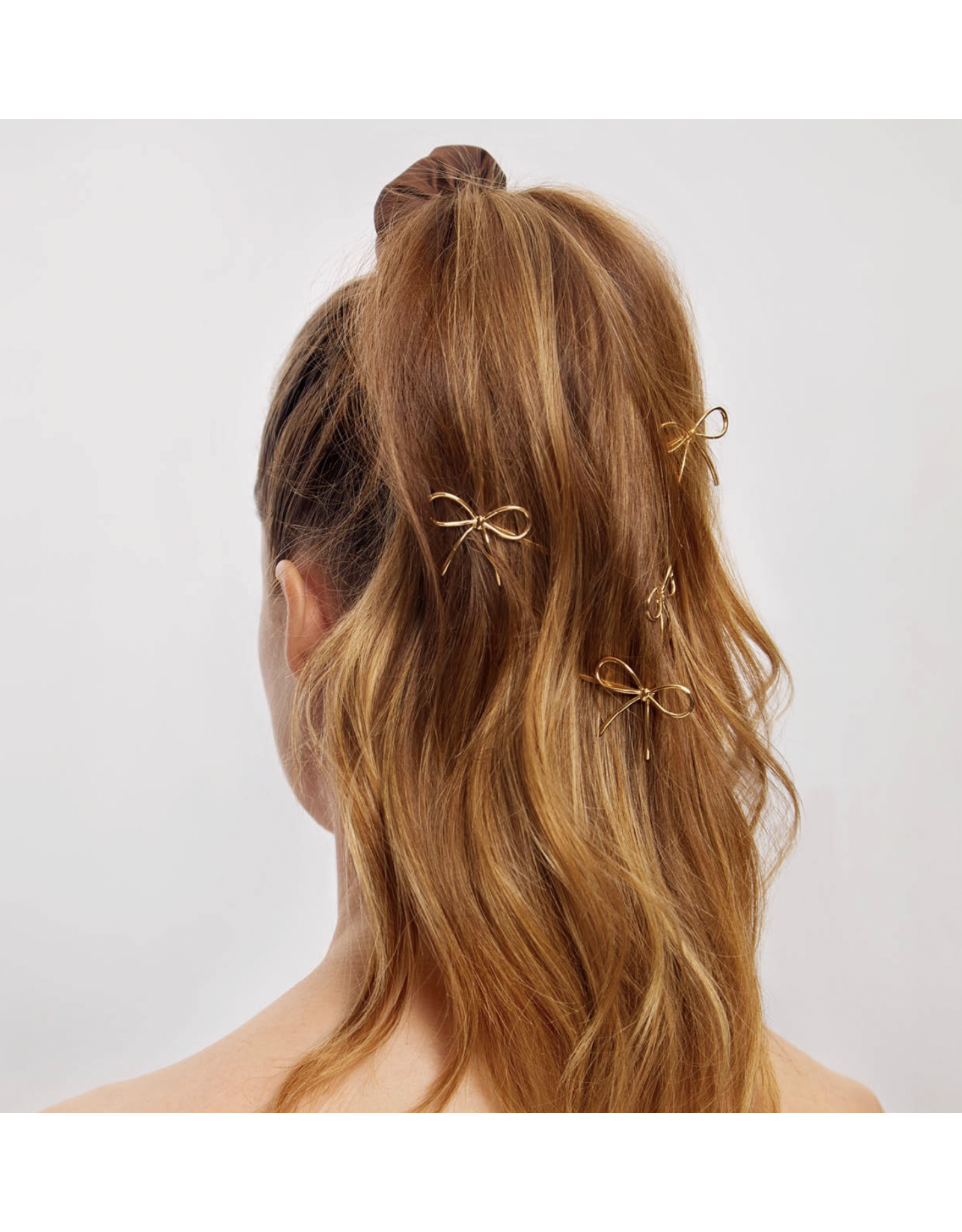 kitsch Kitsch - Metal Enamel Cloud & Bow Bobby Pins 8pc Set - Rosewood