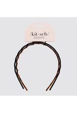 kitsch Kitsch - Zig Zag Headband 2pc (Black & Tortoise)
