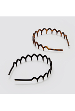 kitsch Kitsch - Zig Zag Headband 2pc (Black & Tortoise)