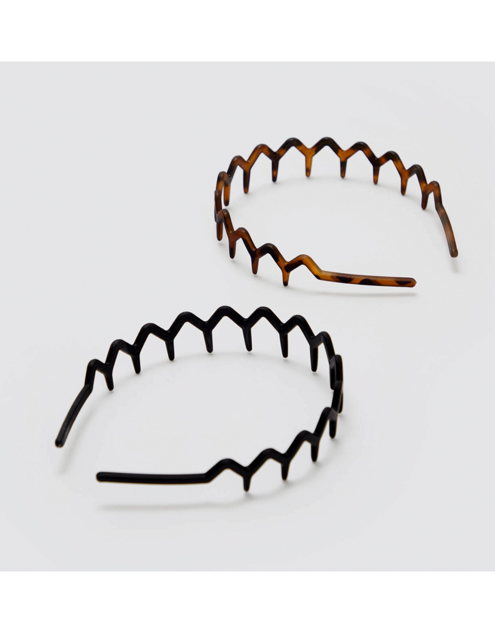 kitsch Kitsch - Zig Zag Headband 2pc (Black & Tortoise)