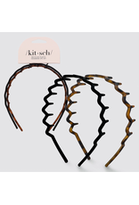 kitsch Kitsch - Zig Zag Headband 2pc (Black & Tortoise)