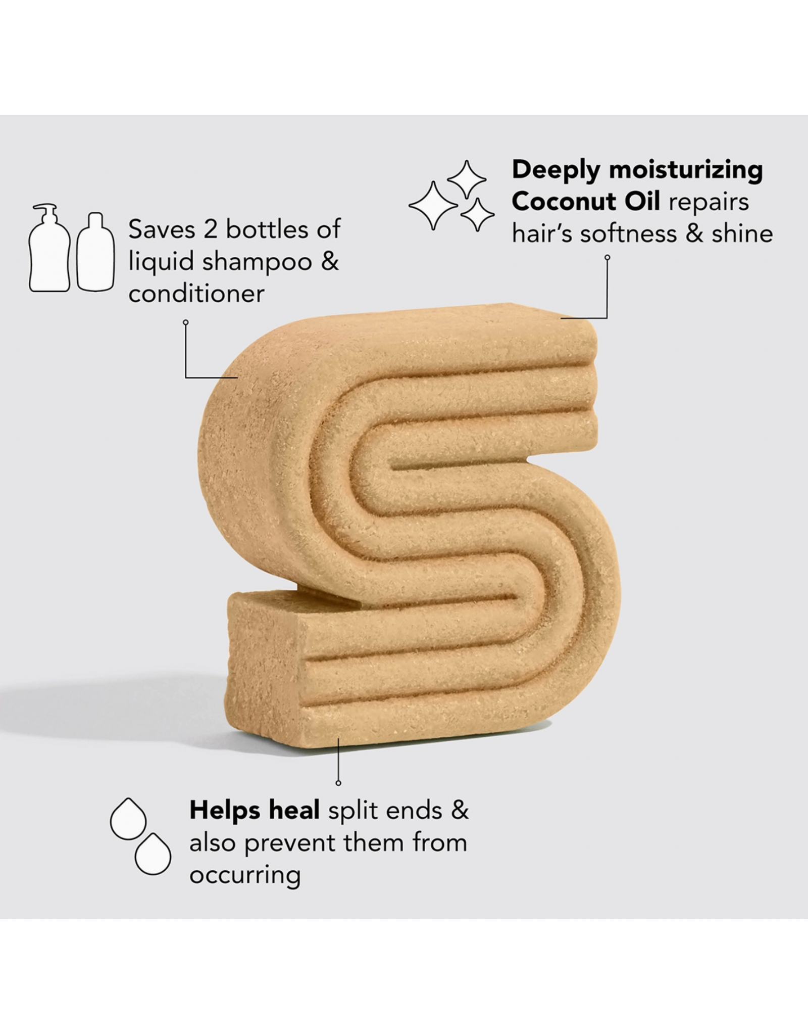 kitsch Kitsch - Coconut Oil Shampoo Bar for Dry Damaged Hair