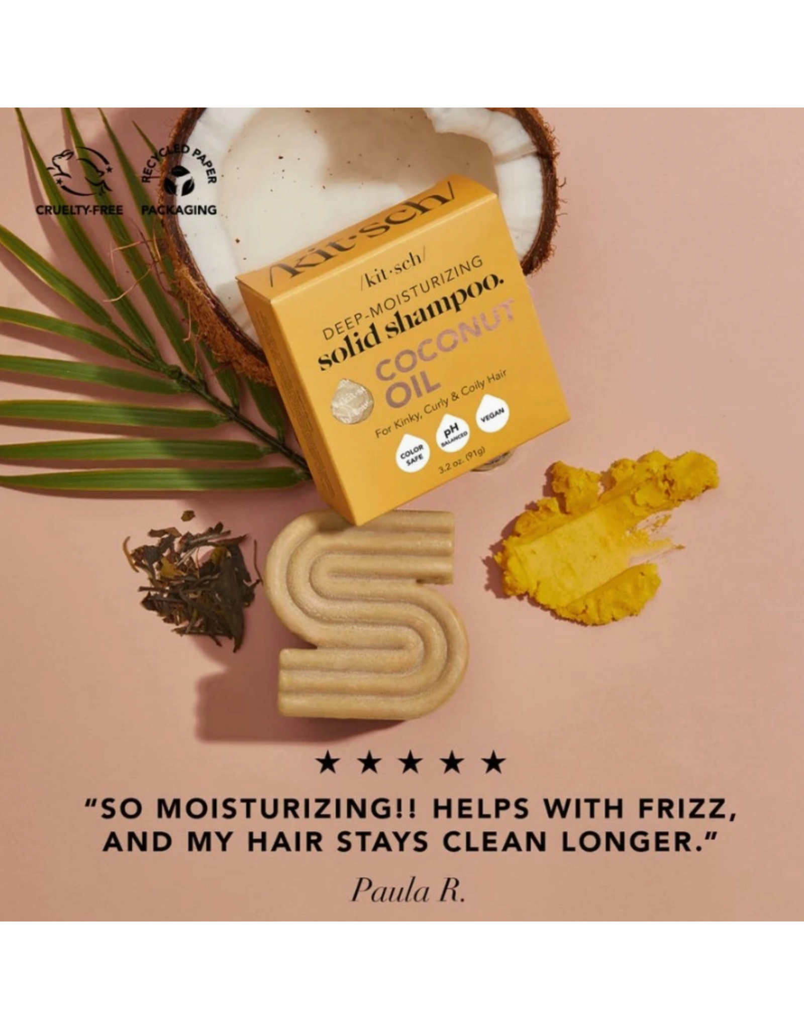 kitsch Kitsch - Coconut Oil Shampoo Bar for Dry Damaged Hair