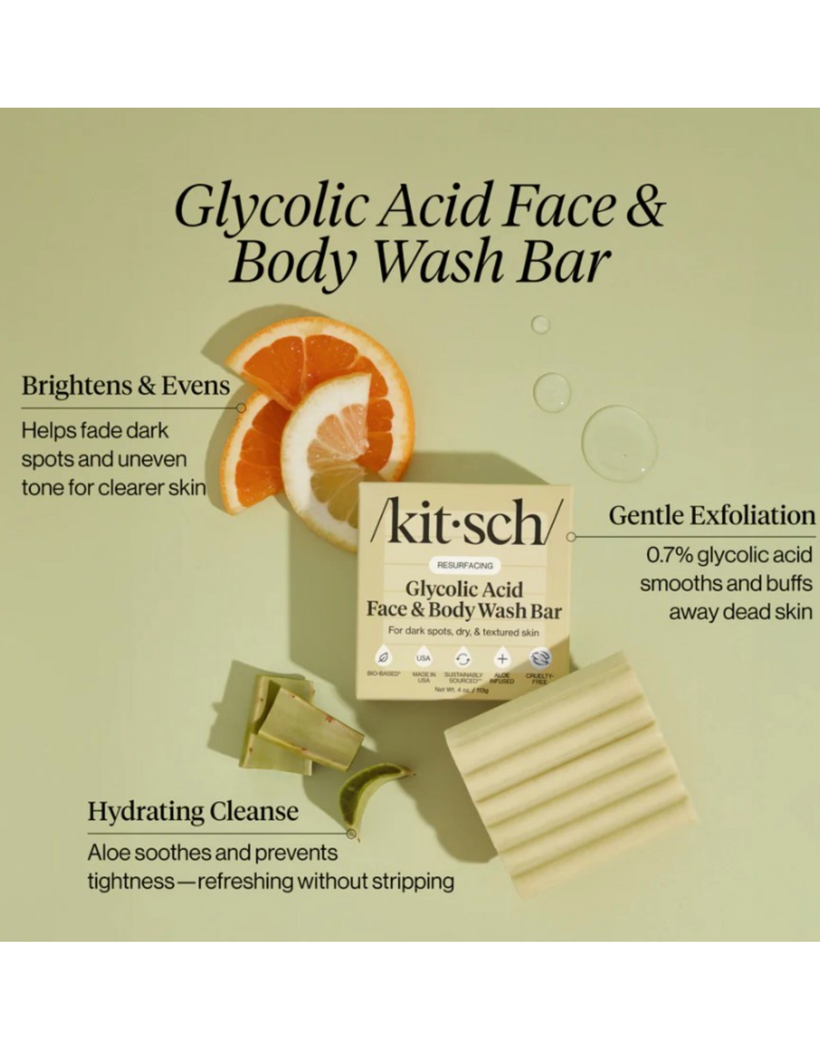 kitsch Kitsch - Glycolic Acid Exfoliating Face and Body Wash