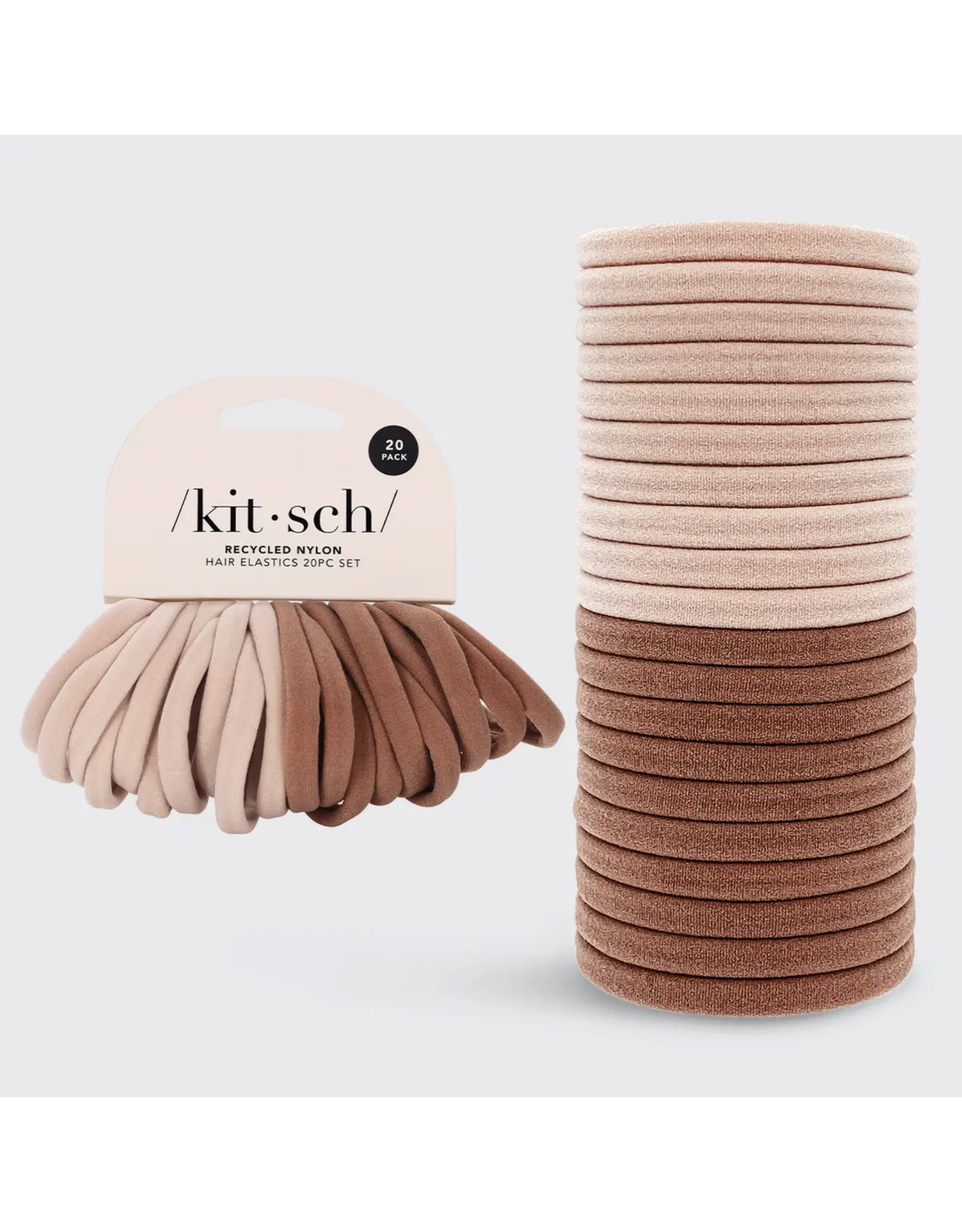 kitsch Kitsch - Eco-Friendly Nylon Elastics 20pc Set (Blush)