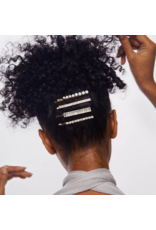 kitsch Kitsch - Metal Rhinestone Assorted Bobby Pins 4pc Set (Gold)