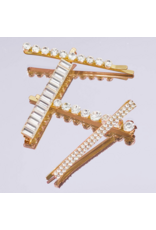 kitsch Kitsch - Metal Rhinestone Assorted Bobby Pins 4pc Set (Gold)