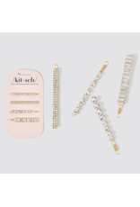 kitsch Kitsch - Metal Rhinestone Assorted Bobby Pins 4pc Set (Gold)