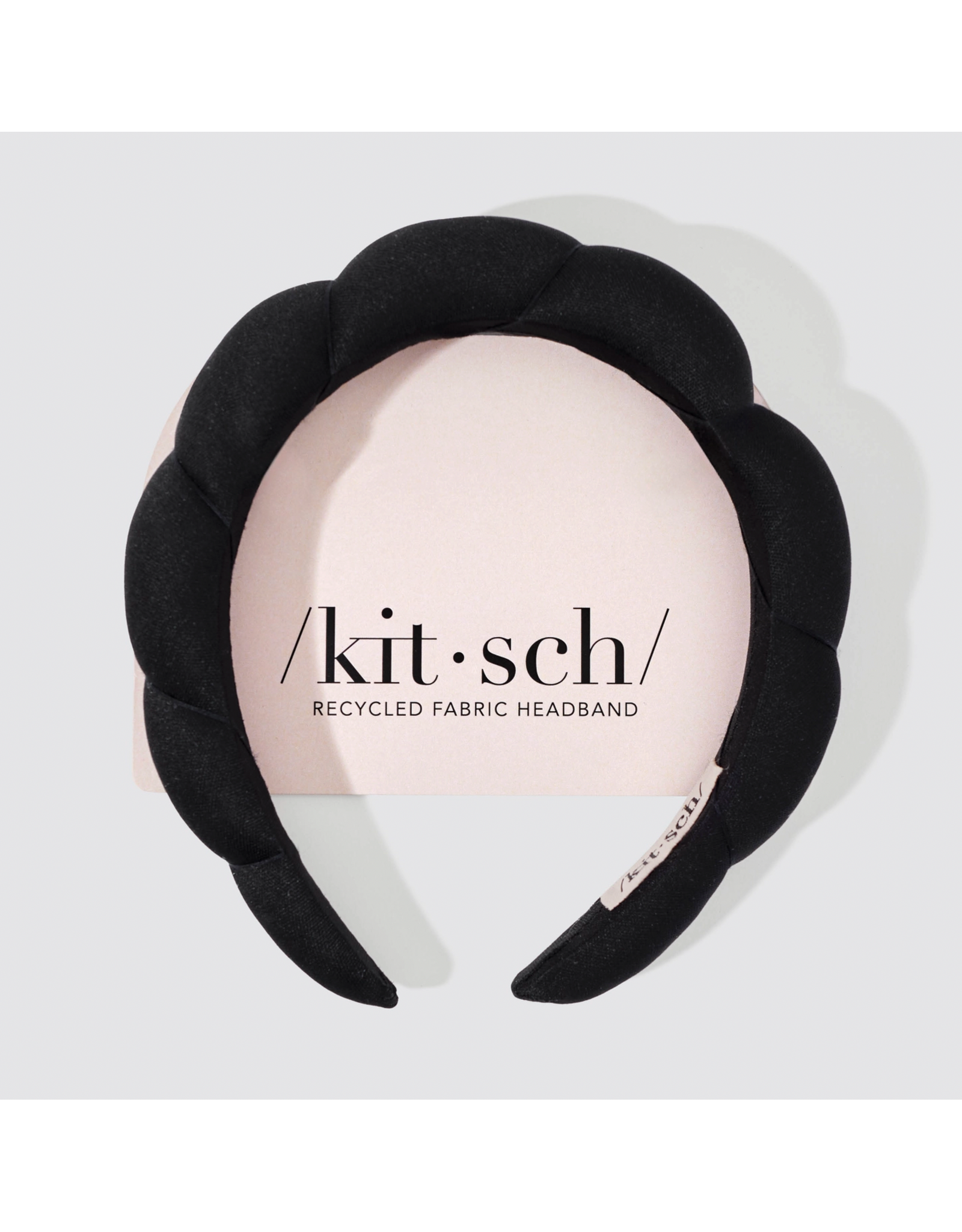 kitsch Kitsch - Recycled Fabric Puffy Headband (Black)