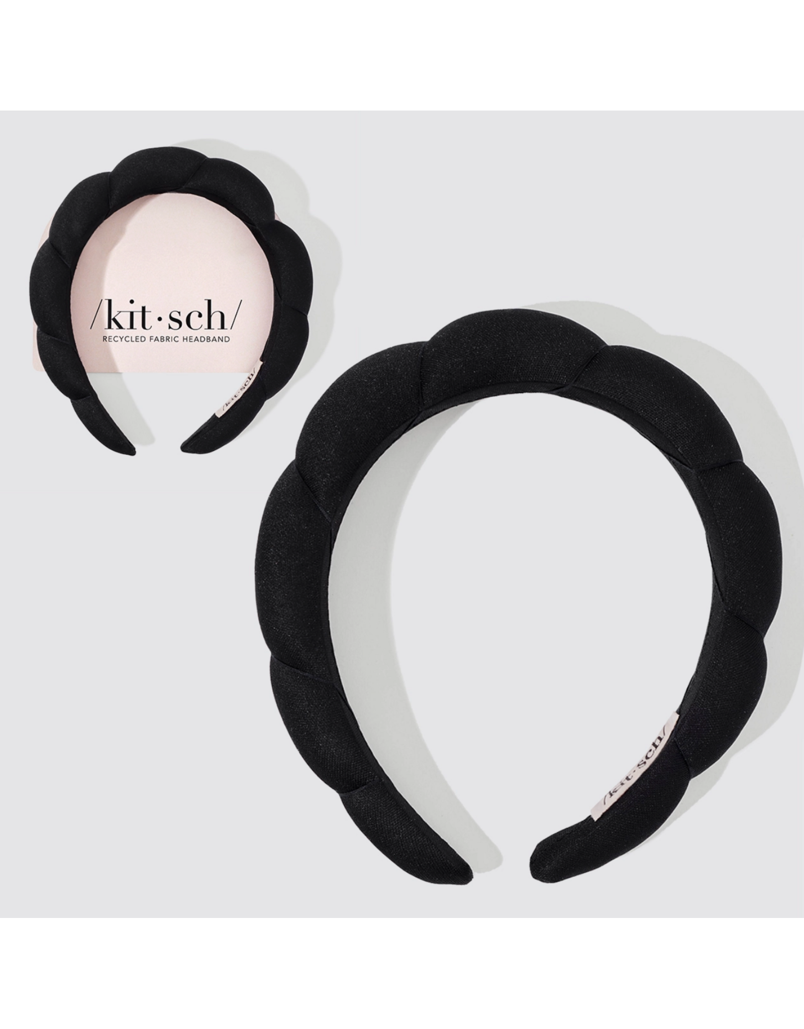 kitsch Kitsch - Recycled Fabric Puffy Headband (Black)