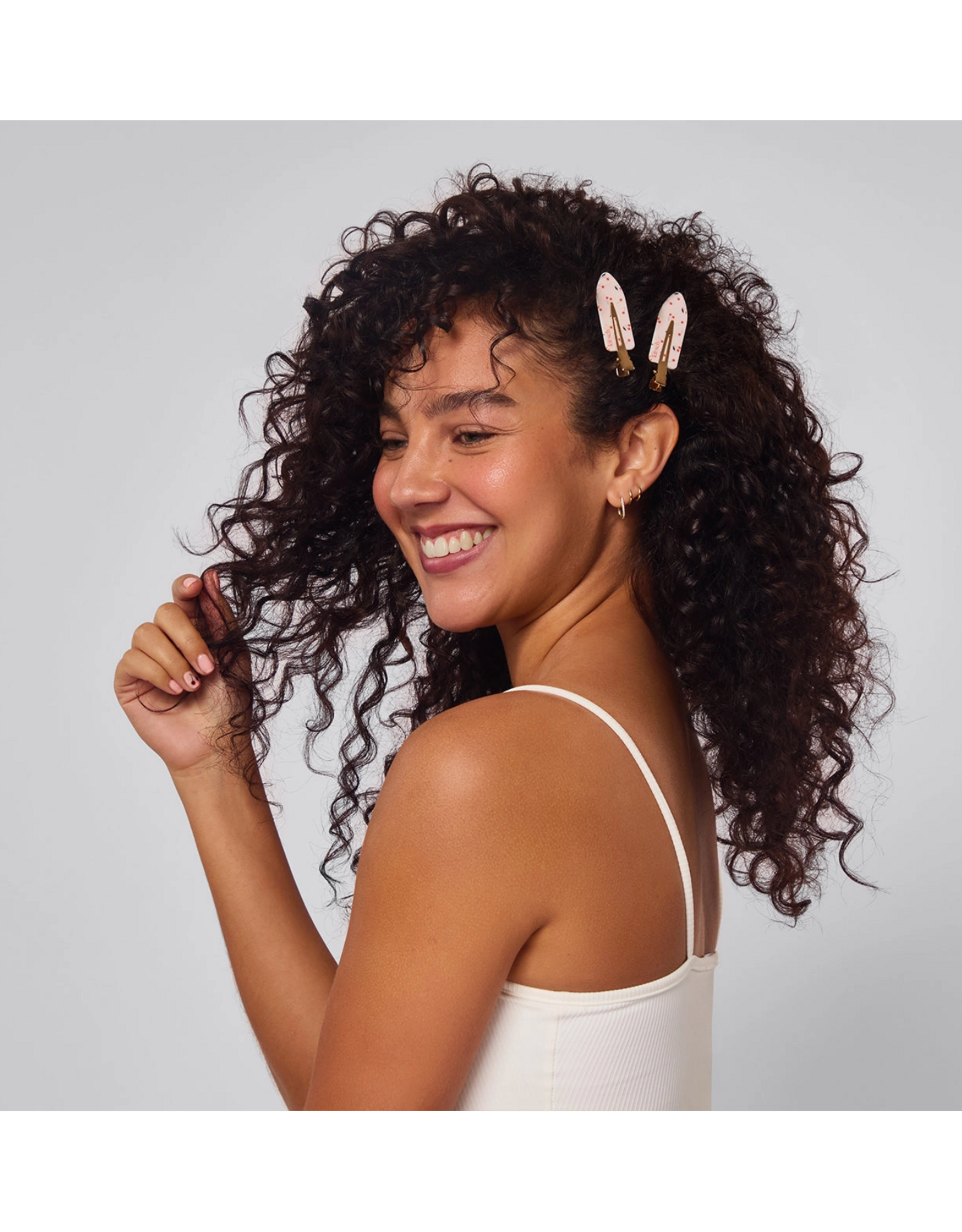 kitsch Kitsch - Recycled Plastic Creaseless Clips 4pc Set (Cherry Print)