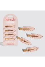 kitsch Kitsch - Recycled Plastic Creaseless Clips 4pc Set (Cherry Print)
