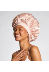 kitsch Kitsch - Adjustable Oversized Satin Bonnet (Blush)