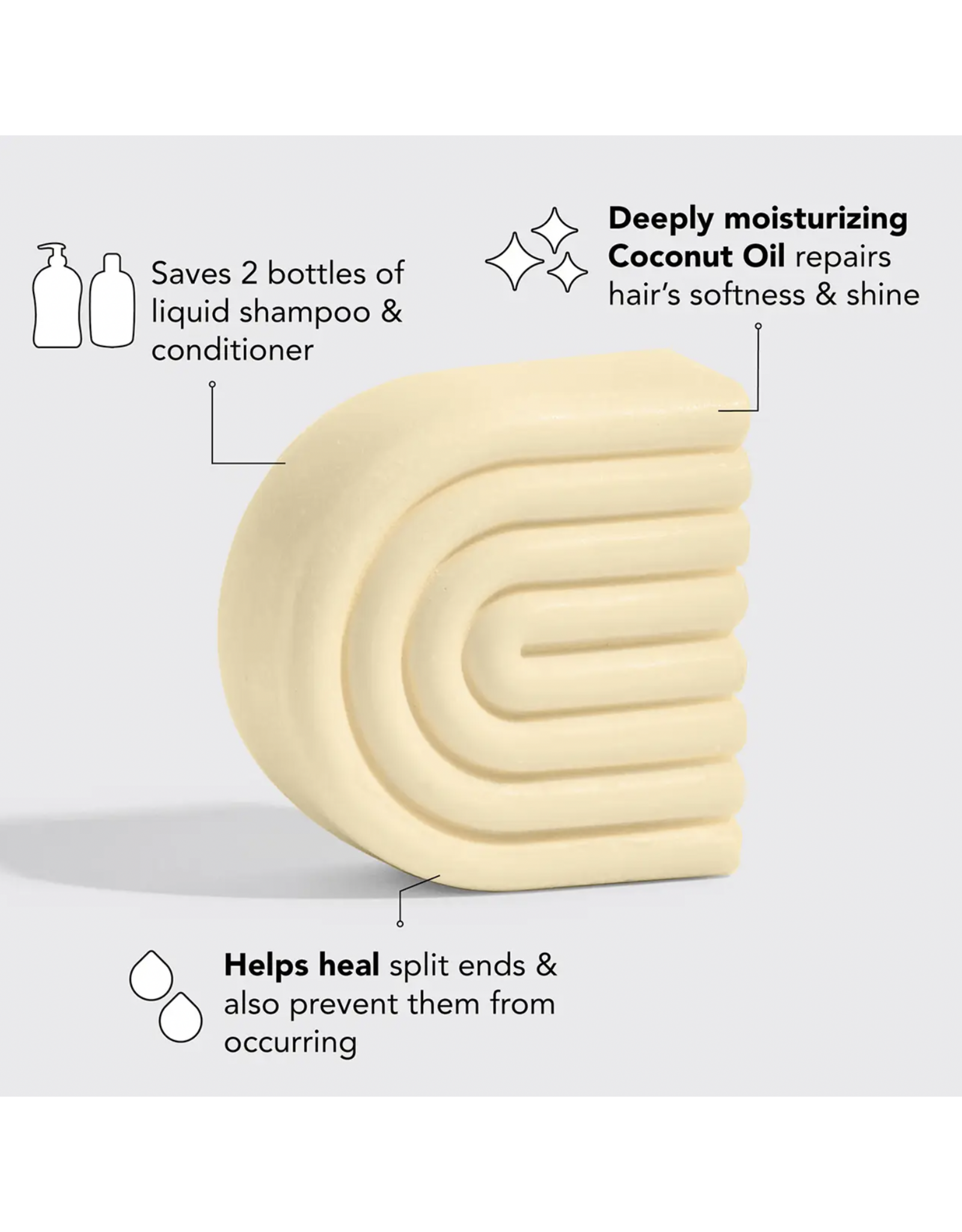 kitsch Kitsch - Coconut Repair Conditioner Bar/Mask For Dry Damaged Hair