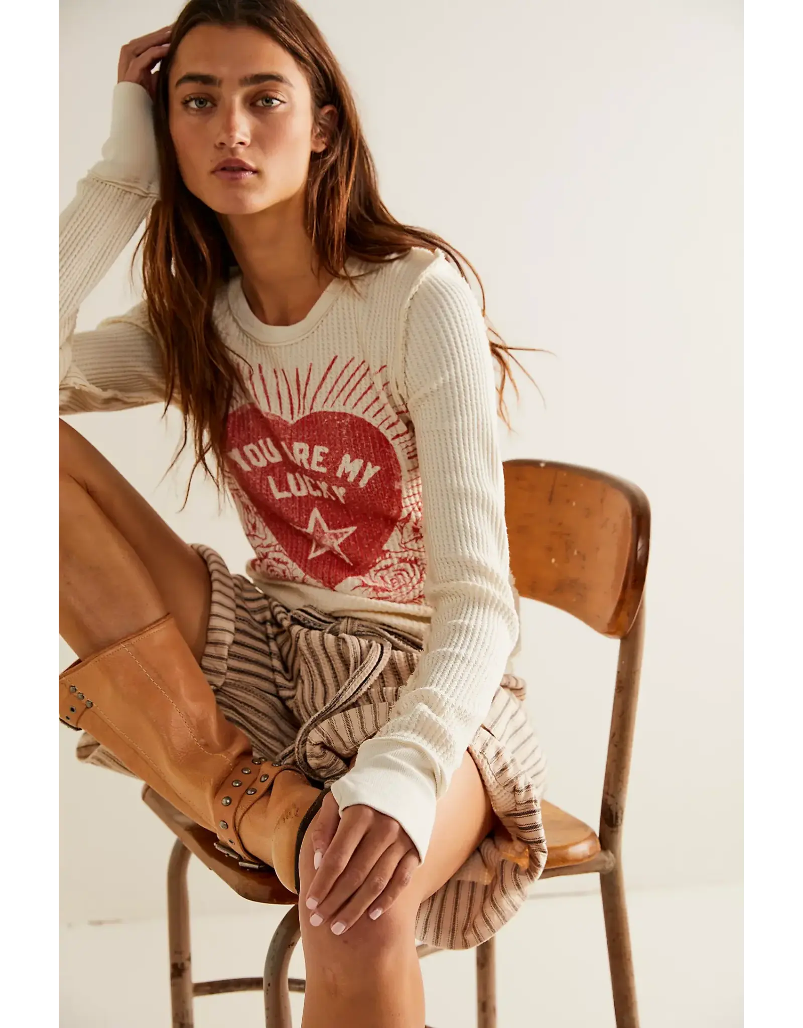 Free people Free People - Lucky Locket Tee (Ivory)