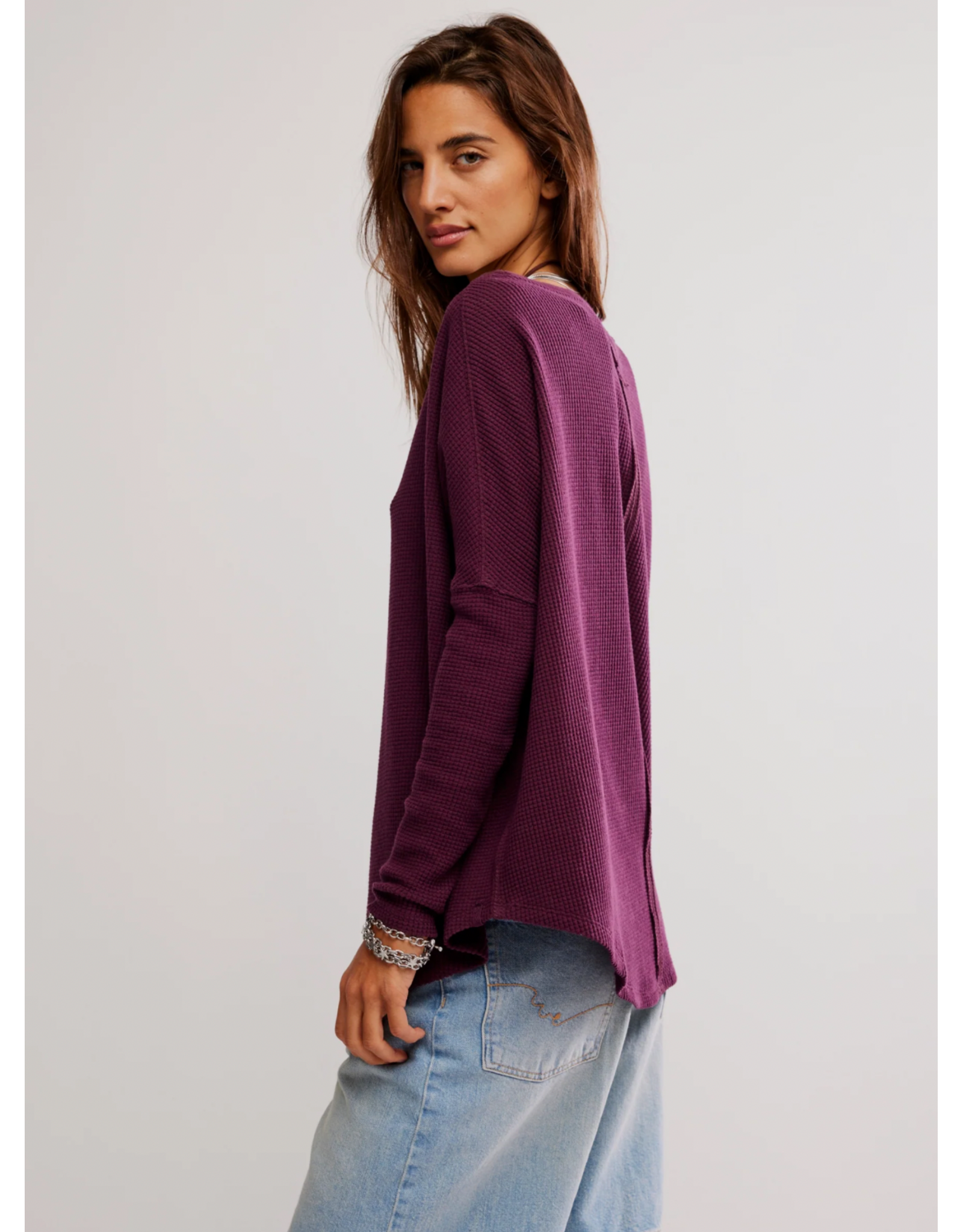 Free people Free People -   We The Free Latte Blues Solid Thermal (Chocolate Grape)