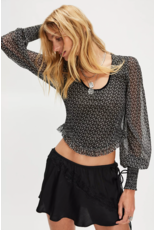 Free people Free People - Dottie Printed Long Sleeve Knit Top (Black)