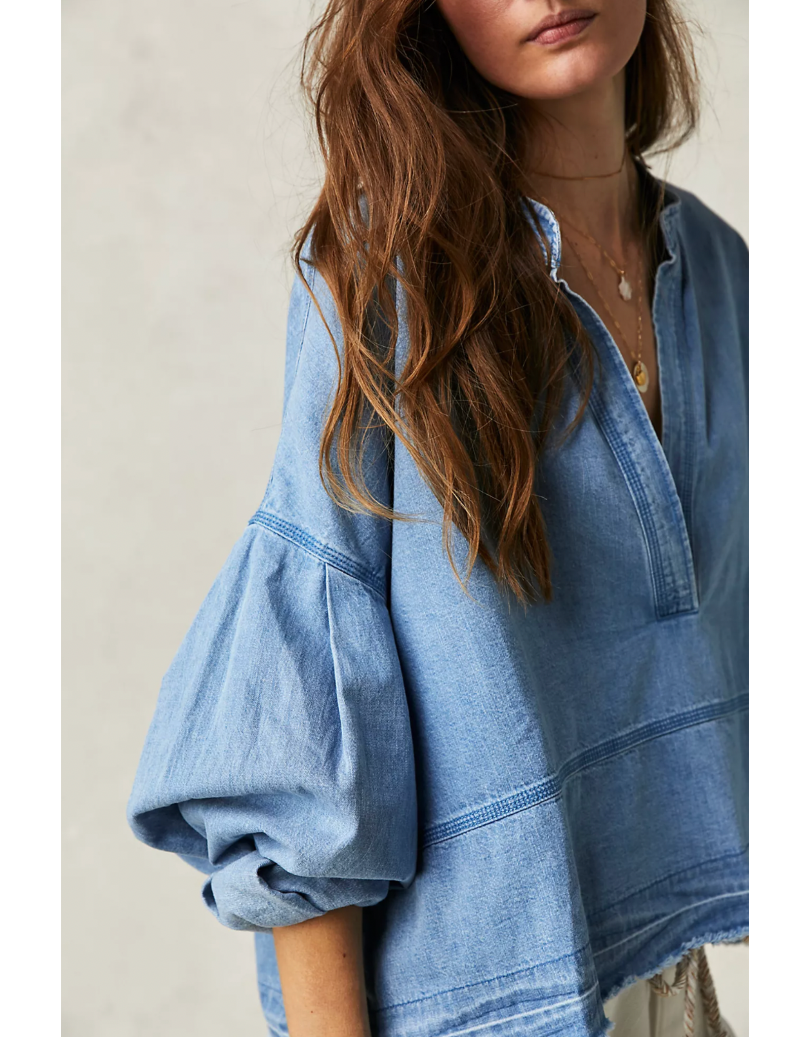 Free people Free People - Jude Denim Pullover (Vintage Indigo)