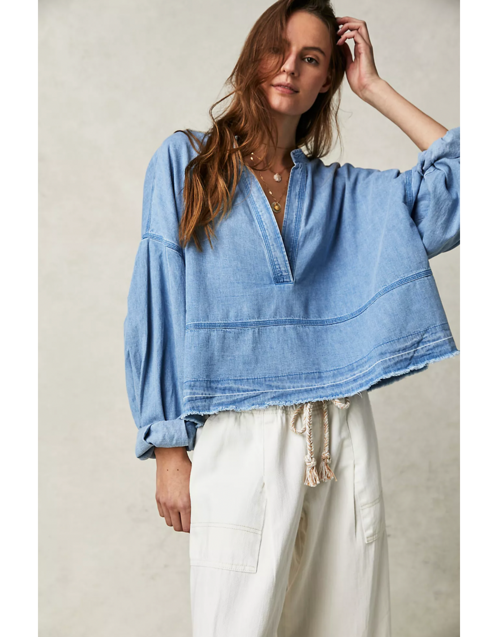 Free people Free People - Jude Denim Pullover (Vintage Indigo)