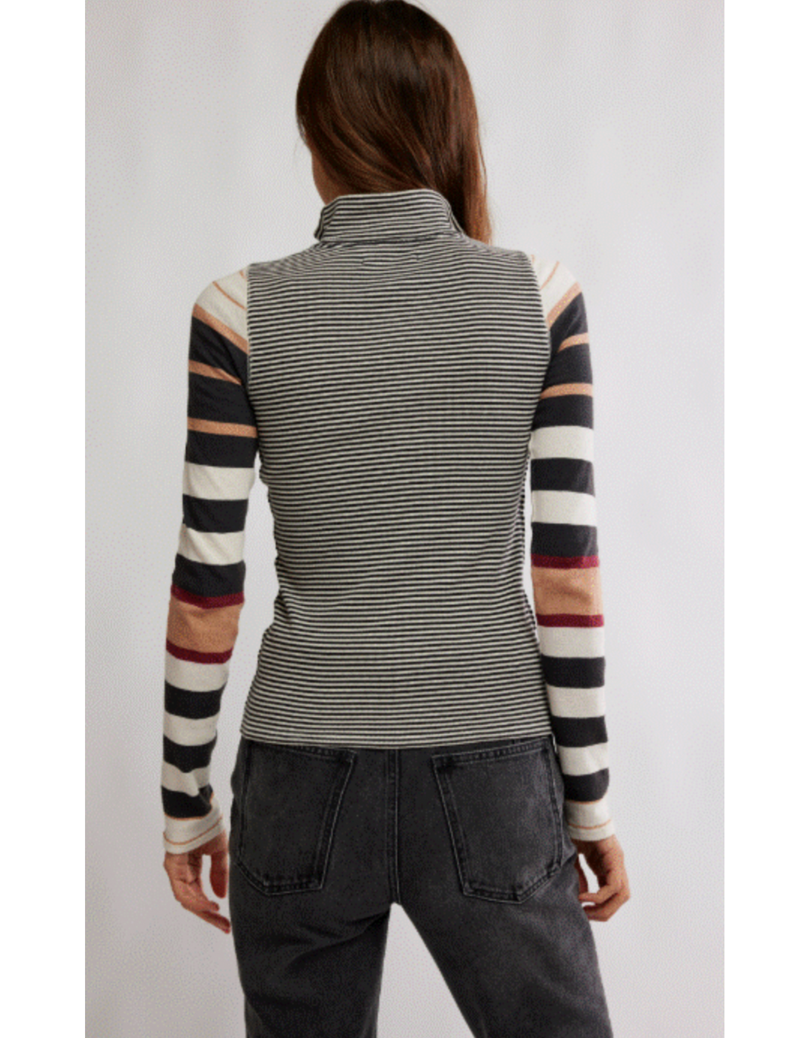 Free people Free People - Avery Zip Up (Black Combo)