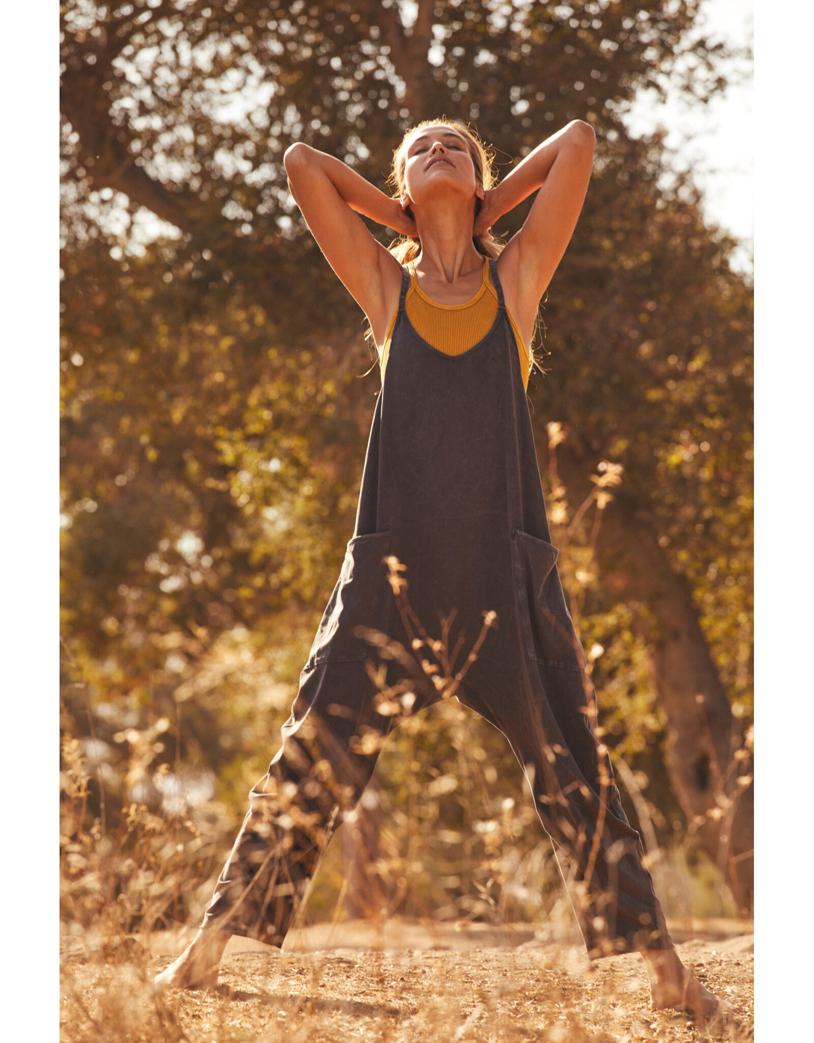 Free people Free People - Hot Shot Onesie (Washed Black)