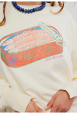 Free people Free People - Graphic Camden Pullover (Sardine Combo)