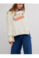 Free people Free People - Graphic Camden Pullover (Sardine Combo)