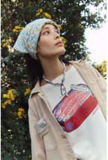 Free people Free People - Graphic Camden Pullover (Sardine Combo)